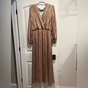 Adrienne long sleeve maxi dress size large